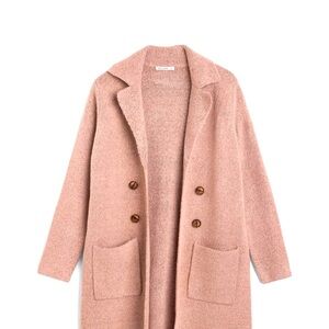 NWT PINK CLOVER Hayley Double Pocket Coatigan